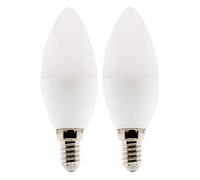 Zenitech Lot de 2 ampoules LED flamme 5,2W E14 470lm 2700K - Blanc chaud
