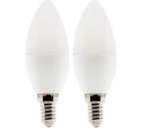 Zenitech Lot de 2 ampoules LED flamme 5,2W E14 470lm 2700K - Blanc chaud