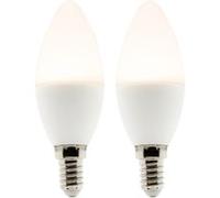 Zenitech - Lot de 2 ampoules LED Flamme 5W E14 360lm 2700K - Blanc chaud blanc G