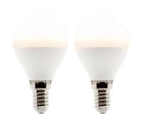 Zenitech Lot de 2 ampoules LED Sphérique 5W E14 400lm 2700K
