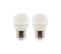 Zenitech - Lot de 2 ampoules LED sphériques 5,2W E27 470lm 2700K
