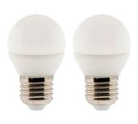 Zenitech - Lot de 2 ampoules LED sphériques 5,2W E27 470lm 2700K blanc G