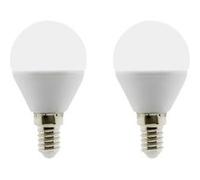 elexity - Lot de 2 ampoules LED sphériques E14 - 5W - Blanc chaud - 400 Lumen - 6500K - A+ - Zenitech blanc