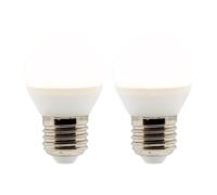 Zenitech - Lot de 2 ampoules LED sphériques E27 5W - Blanc chaud - 400lm 2700K blanc G