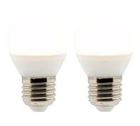 Zenitech Ampoules LED sphériques E27 5W 400 lm 2700K Blanc chaud – Lot de 2