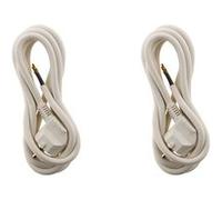 Zenitech - Lot de 2 cordons d'alimentation + prise 16A - 2m - Blanc Blanc
