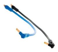Zenitech - 2 Cordons de Repiquage Modulaire pour Tableau Électrique - Phase et Neutre - Longueur 27 cm - Norme CE - Noir et Bleu