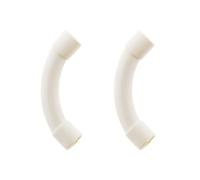 Zenitech - Lot de 2 courbes grand rayon Ø16mm - Blanc