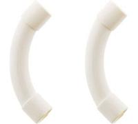 Zenitech - Lot de 2 courbes grand rayon Ø16mm - Blanc