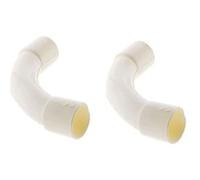 Zenitech - Lot de 2 courbes grand rayon Ø20mm - Blanc Blanc G