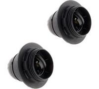 Zenitech - Lot de 2 douilles E27 + bague - Noir Noir