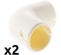 Zenitech - Lot de 2 équerres IRL Ø25mm - Blanc