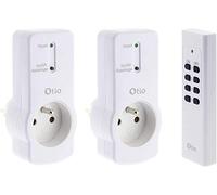 Lot de 2 prises 16A 2P+T télécommandées avec télécommande