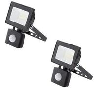 Zenitech - Lot de 2 projecteurs LED Sensor 10W IP44 6500K