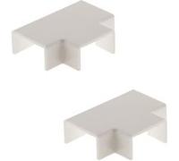 Zenitech - Lot de 2 tés pour moulure - 20 x 10mm - Blanc Blanc