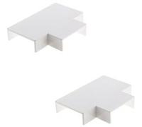 Zenitech - Lot de 2 tés pour moulure - 30 x 10mm - Blanc Blanc