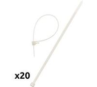 Lot de 20 colliers de câblage 4,8x180mm - Transparent - Zenitech