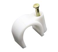 Zenitech - Lot de 20 crochets fixation Ø6mm - Blanc