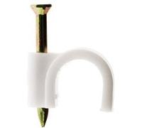 Zenitech - Lot de 20 crochets fixation Ø7mm - Blanc Blanc G