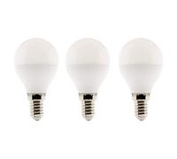 Zenitech Lot de 3 ampoules LED sphériques 5,2W E14 470lm 2700K - Blanc chaud