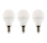 Lot de 3 ampoules LED sphériques 5,2W E14 470lm 2700K - Blanc chaud - Zenitech