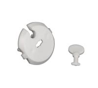 Zenitech Cache-prises Lot de 3 2P+T avec clé Blanc
