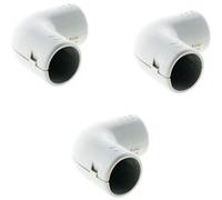 Zenitech Équerres IRL Ø20 mm – Lot de 3 – Gris