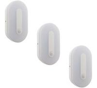 Zenitech - Lot de 3 hublots ovales extérieurs LED 12W IP65 + détecteur mouvement