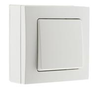 Zenitech Lot de 3 interrupteurs en saillie Bel Vue - Blanc