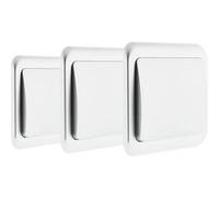 Zenitech - Lot de 3 interrupteurs simples 10A - chrome