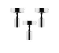 Zenitech - Lot de 3 kits de suspension luminaire métal avec cordons textiles Chrome