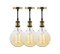 Zenitech - Lot de 3 kits de suspension vintages métal cuivré