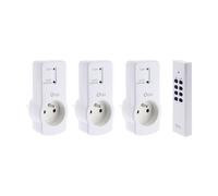 Zenitech Lot de 3 prises à télécommande - Blanc