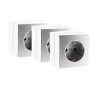 Zenitech Lot de 3 Prises Schuko saillie 16A Bel'Vue - Argent