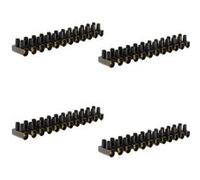Zenitech - Lot de 4 barrettes 12 plots section 16mm² - Noir Noir