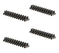 Zenitech - Lot de 4 barrettes 12 plots section 4mm² - Noir Noir