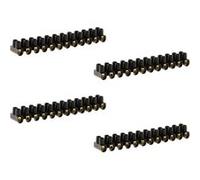 Zenitech - Lot de 4 barrettes 12 plots section 6mm² - Noir Noir