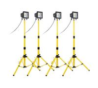 Zenitech - Lot de 4 Projecteurs LED 20W Jaune Chantier - IP65