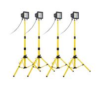 Zenitech - Lot de 4 Projecteurs LED 20W Jaune Chantier - IP65