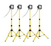 Zenitech - Lot de 4 Projecteurs LED 20W Jaune Chantier - IP65 G