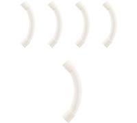 Zenitech - Lot de 5 courbes grand rayon Ø25mm - Blanc