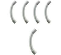 Zenitech - Lot de 5 courbes pour tube IRL Ø25mm - Gris gris