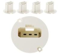 Zenitech - Lot de 5 couvercles DCL pour boîte applique Ø50mm - Blanc G