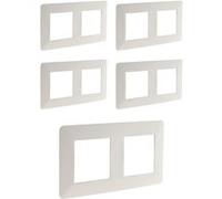 Zenitech - Lot de 5 doubles plaques de finition Artezo - blanc G
