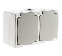 Zenitech - Lot de 5 doubles prises 2P+T saillie + raccordement rapide