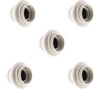 Zenitech - Lot de 5 douilles E27 + bague - Blanc blanc
