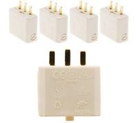 Lot de 5 fiches DCL 2P+T boîte applique + point de centre - Blanc - Zenitech
