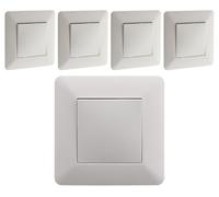 Zenitech Lot de 5 interrupteurs va et Vient 10A - Blanc - Artezo