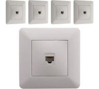Zenitech - Lot de 5 prises réseau RJ45 CAT6 - blanc - Artezo G