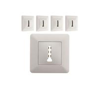 Zenitech - Lot de 5 prises téléphone 8 plots - blanc -